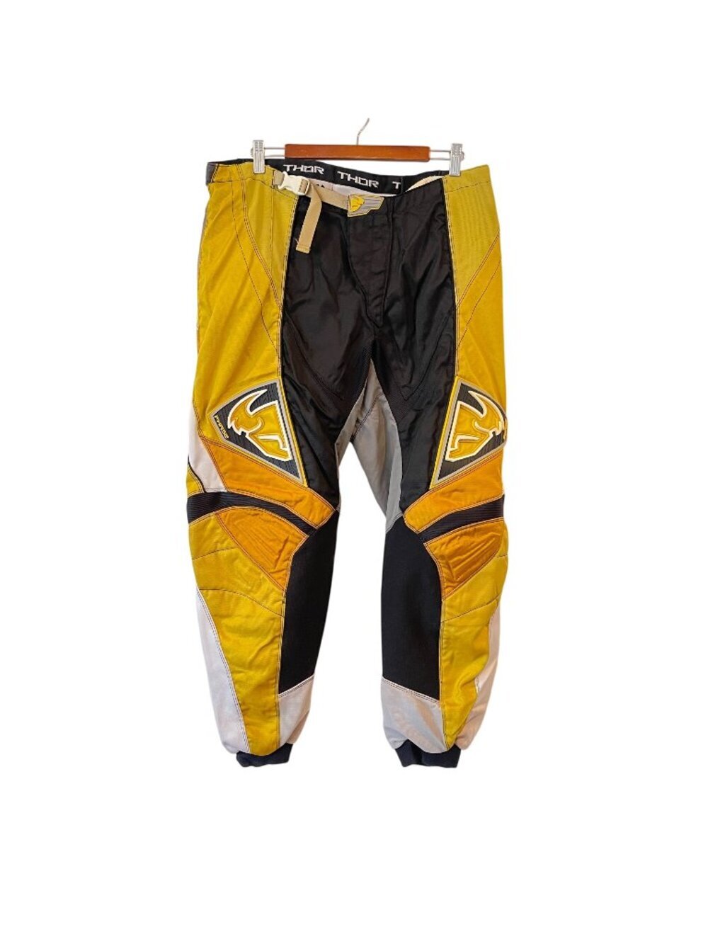 Thor Phase Yellow Black 36 Motocross Protective Pants Durable Reinforced Panels